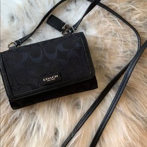 Small Coach Black cross body back